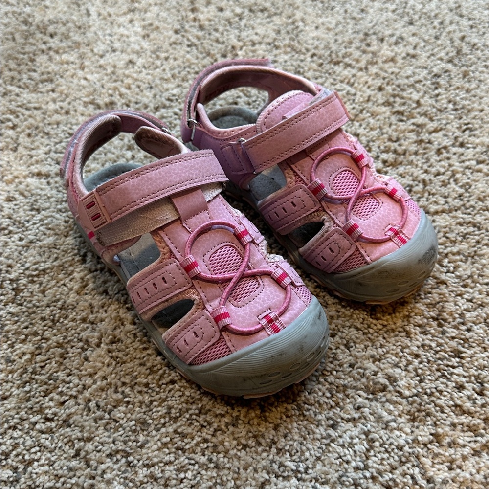 Amazon Ahannie Pink Girls' Sandals with Gray Soles size toddler 11.5